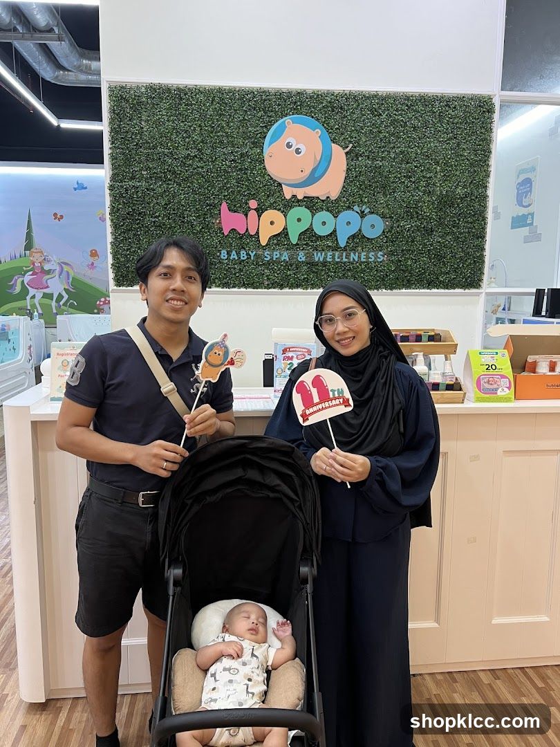 Family celebrating at Hippopo Baby Spa