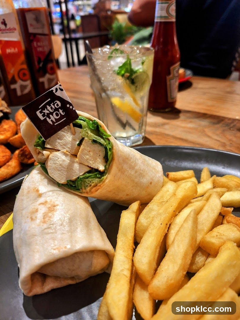 Chicken Wrap with Fries