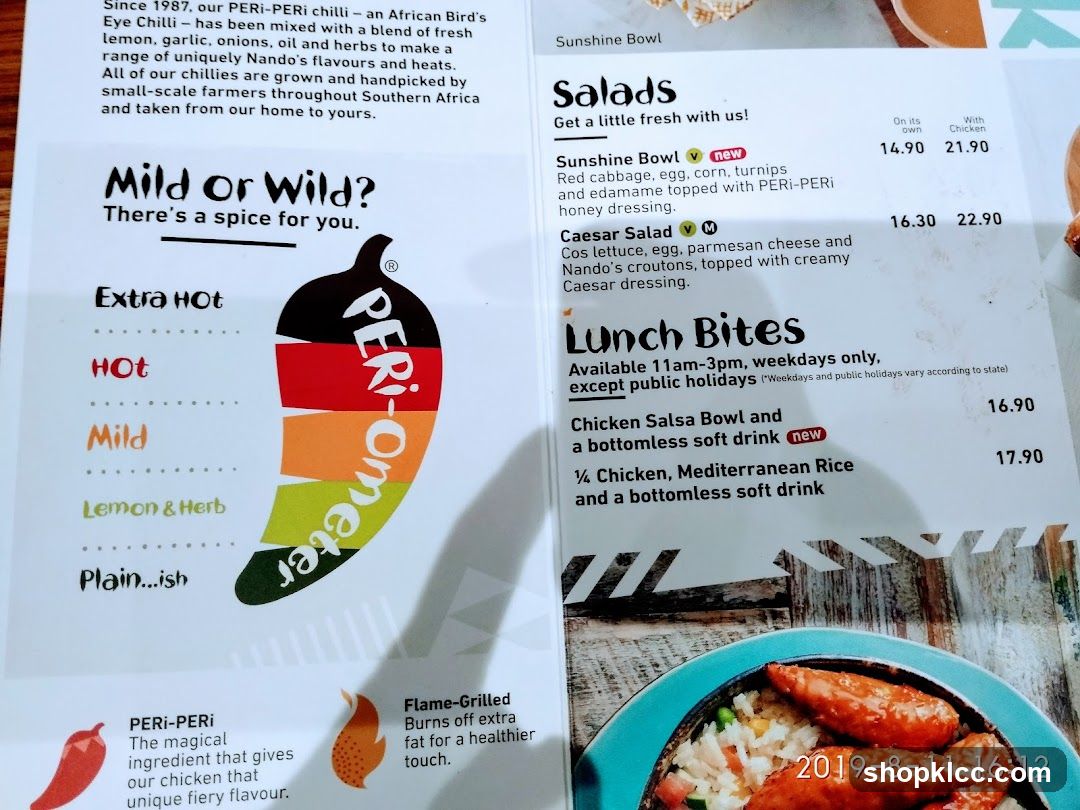 Nando's Menu