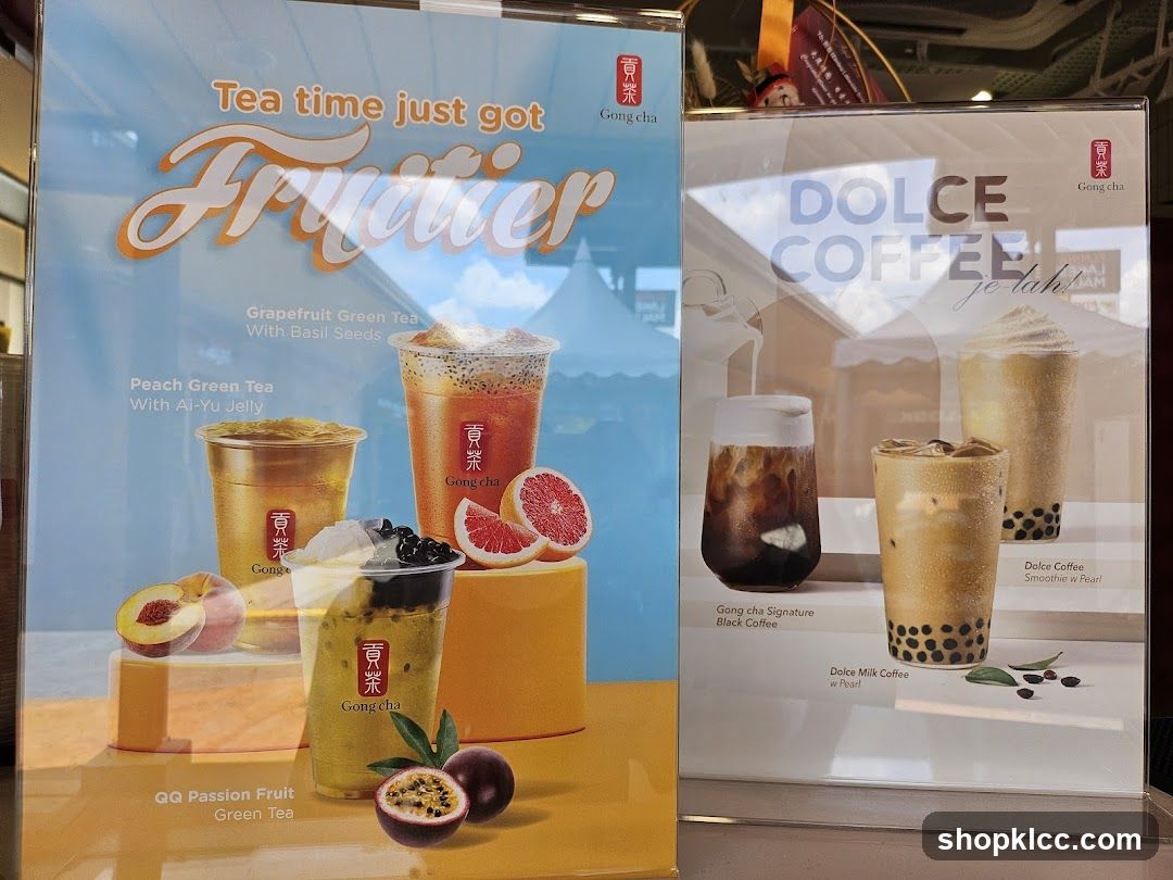 Gong Cha Fruit Teas and Dolce Coffees