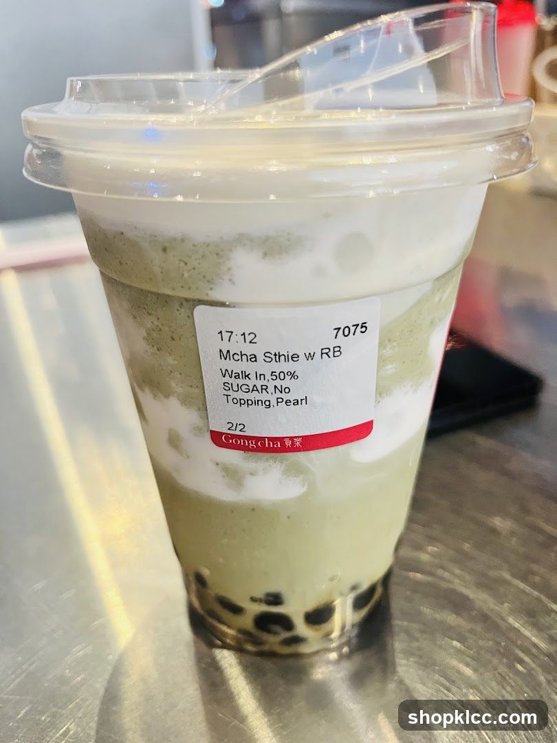 Matcha Drink with Boba