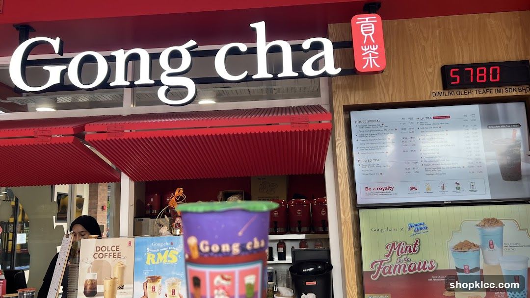 Gong Cha Menu and Storefront