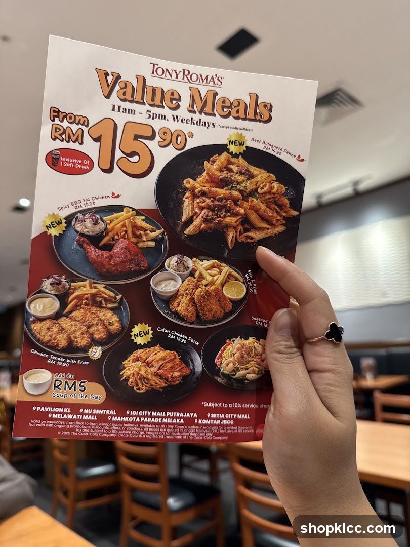 Tony Roma's Value Meals Flyer