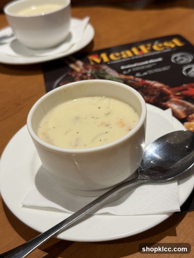 Creamy Soup with Menu