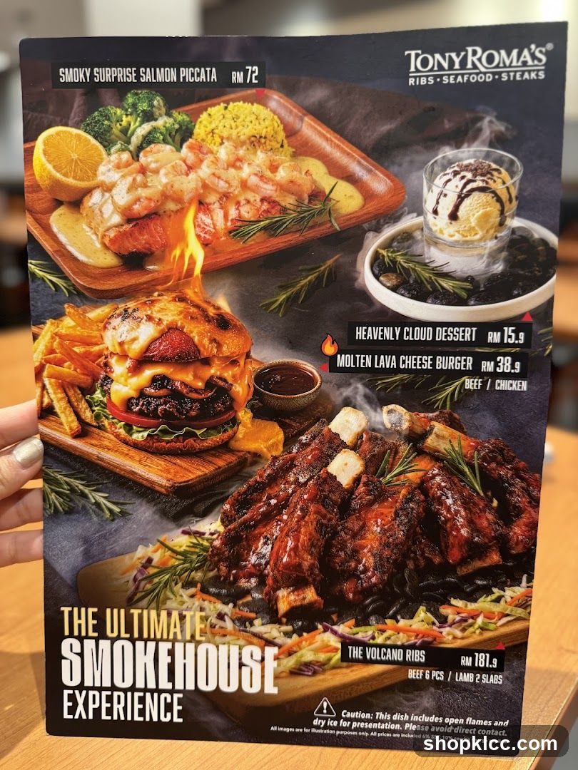 Tony Roma's Menu