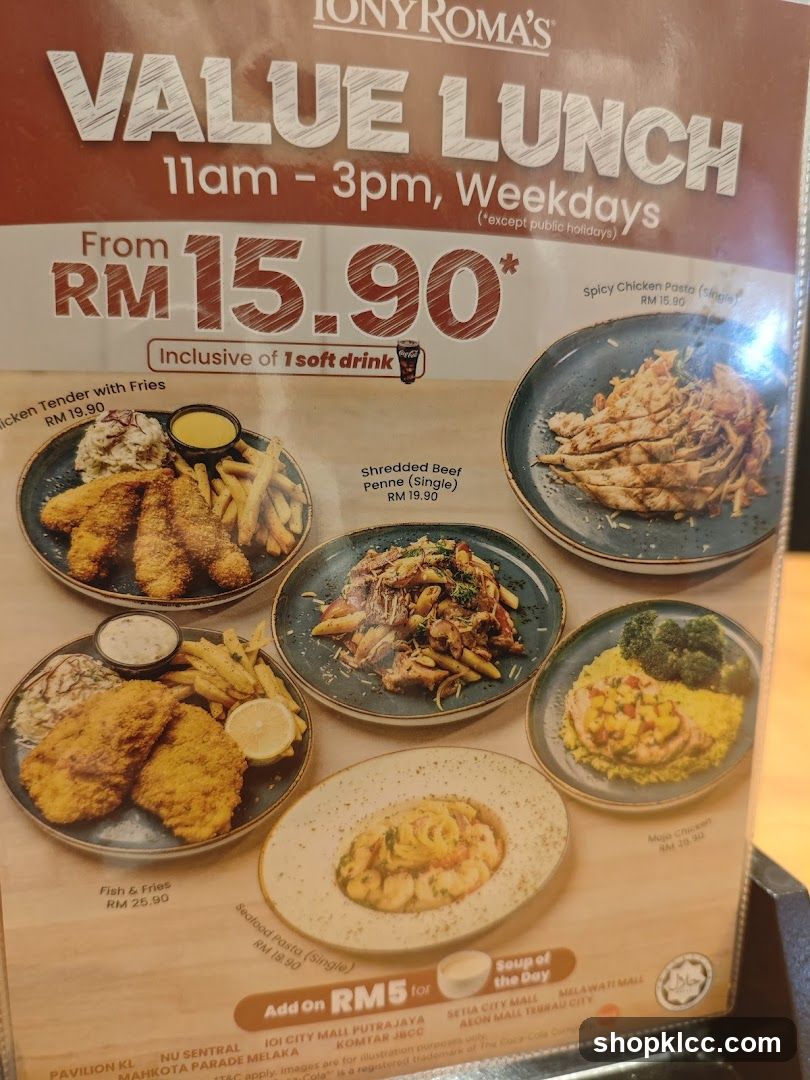 Tony Roma's Value Lunch