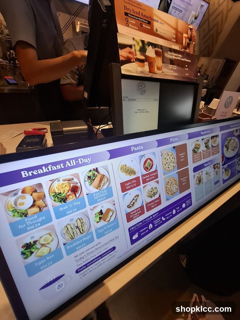 The Coffee Bean & Tea Leaf Menu