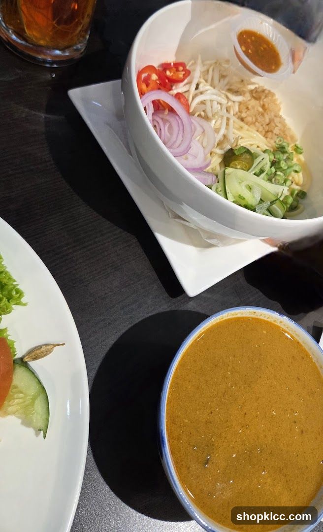 Noodle Dish with Side Soup