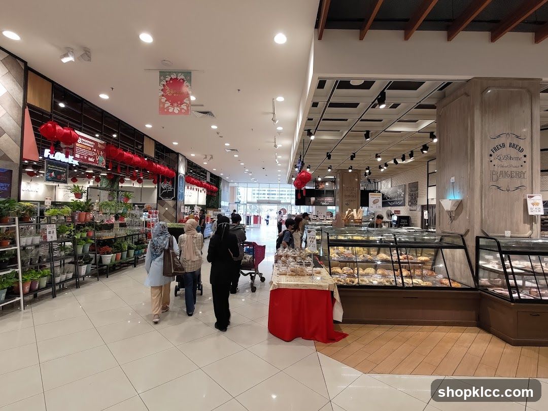 Supermarket Interior with Bakery Display