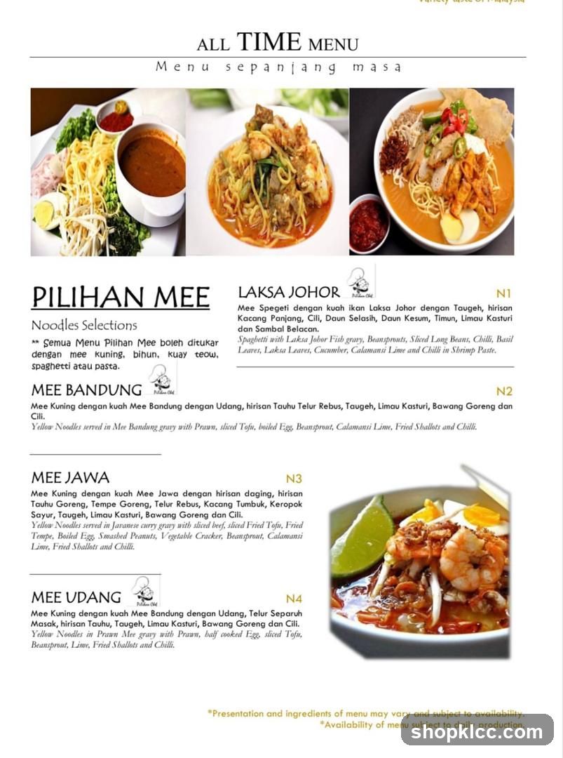 ALL TIME MENU