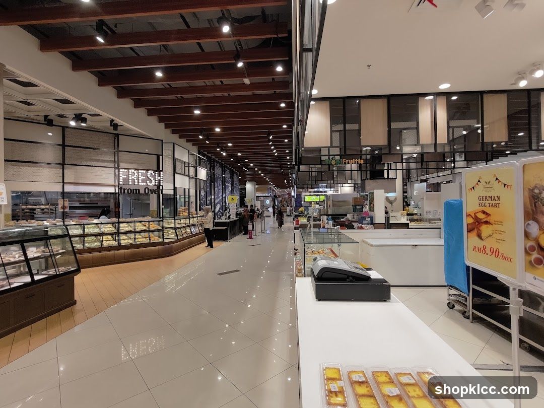 Bakery aisle in a supermarket