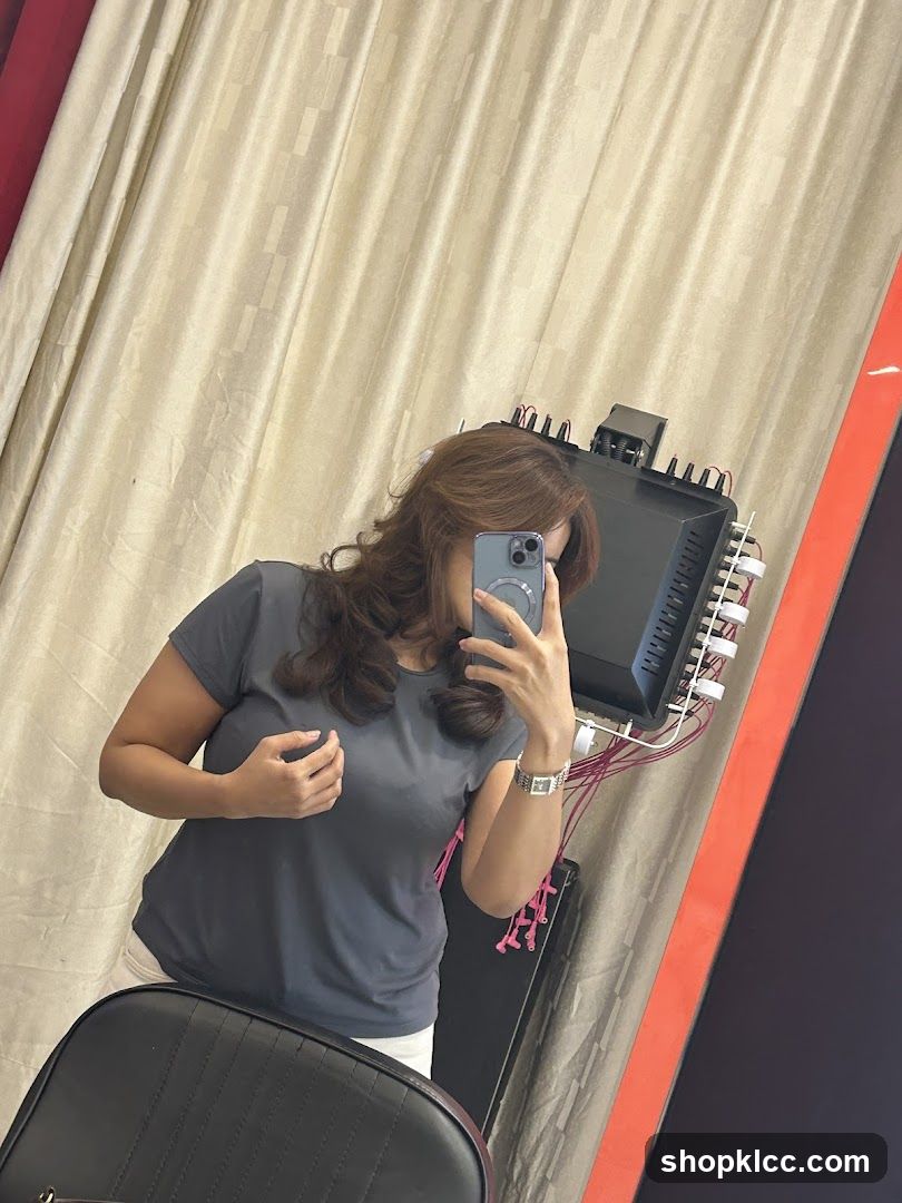 Woman taking a mirror selfie