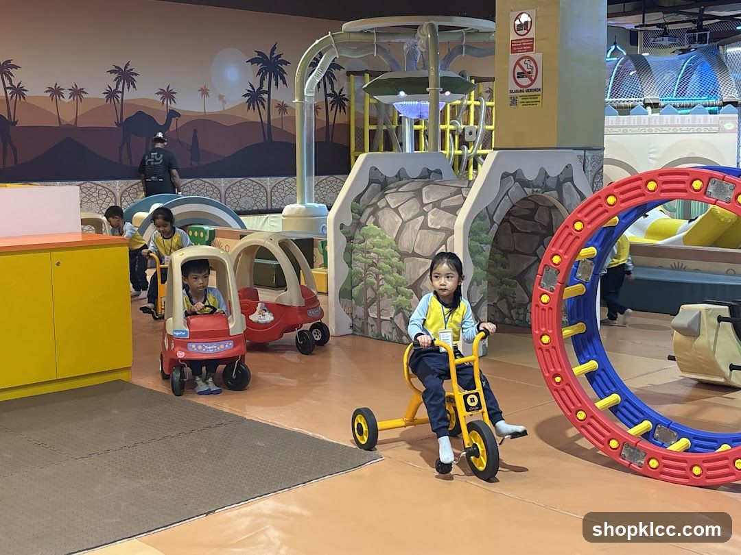 Children playing in an indoor playground