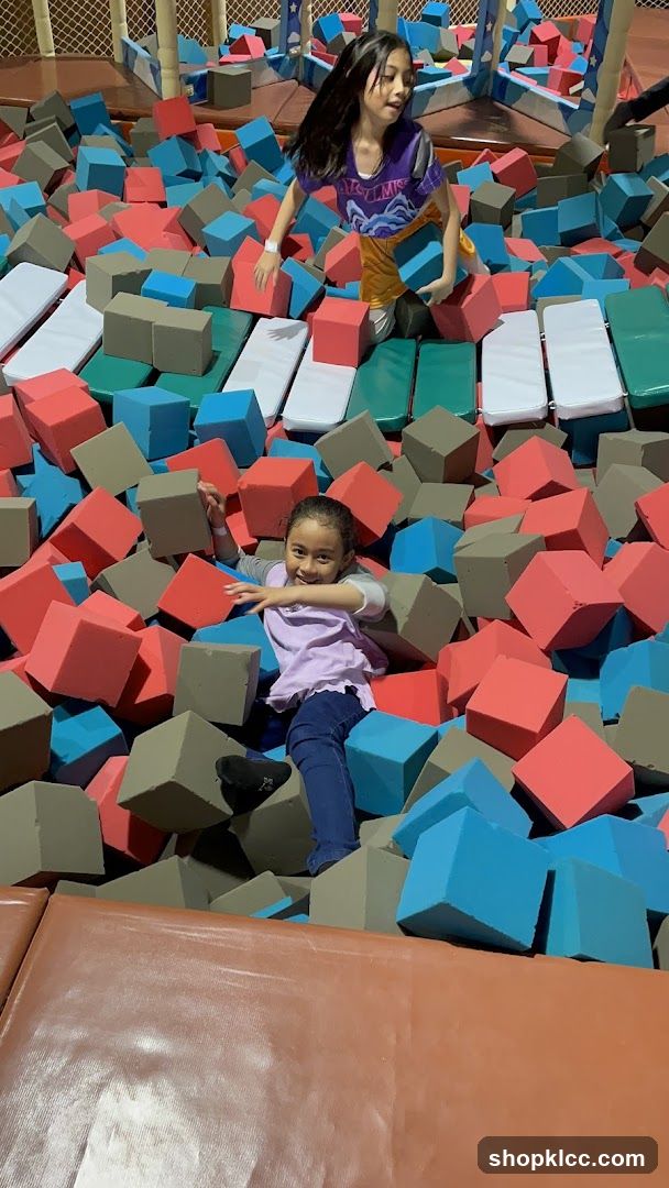 Children in a foam pit