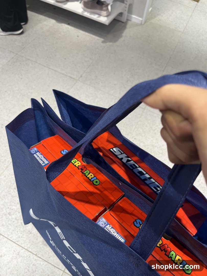 Skechers Shopping Bags with Super Mario Boxes