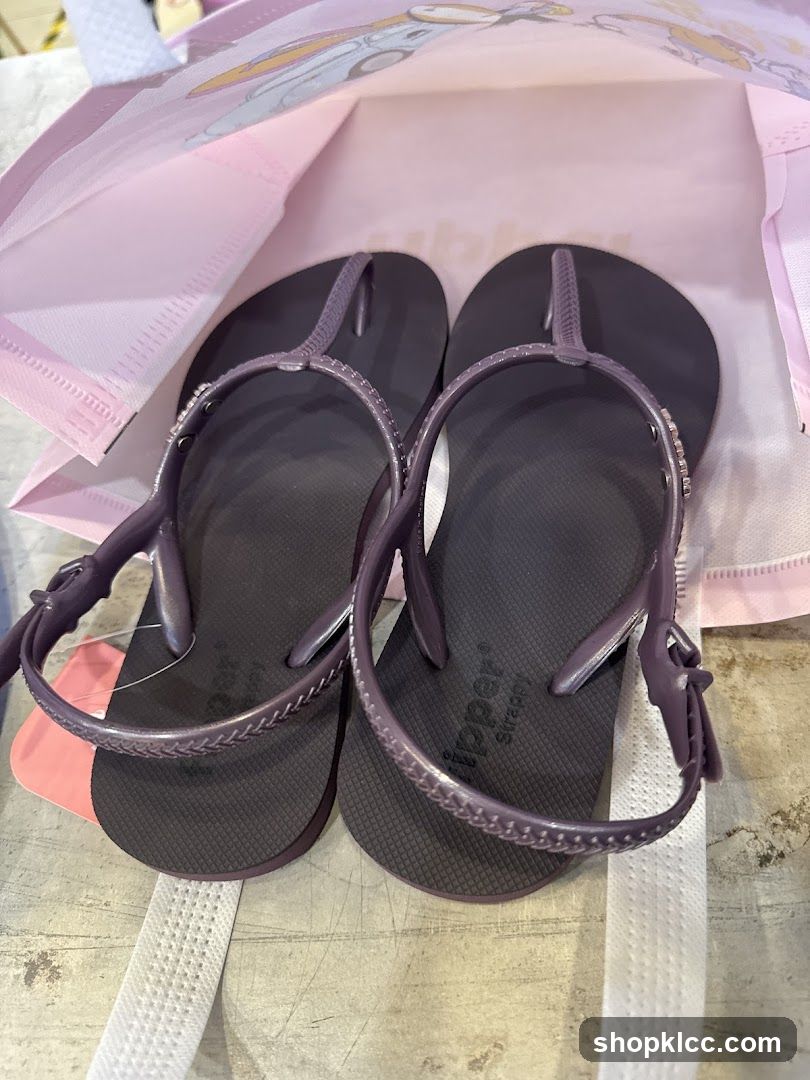 Purple Flip-Flops in a Bag
