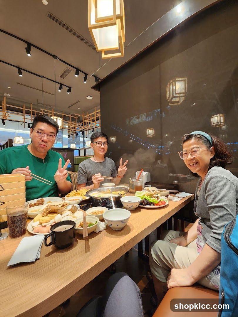 People enjoying a meal at a restaurant