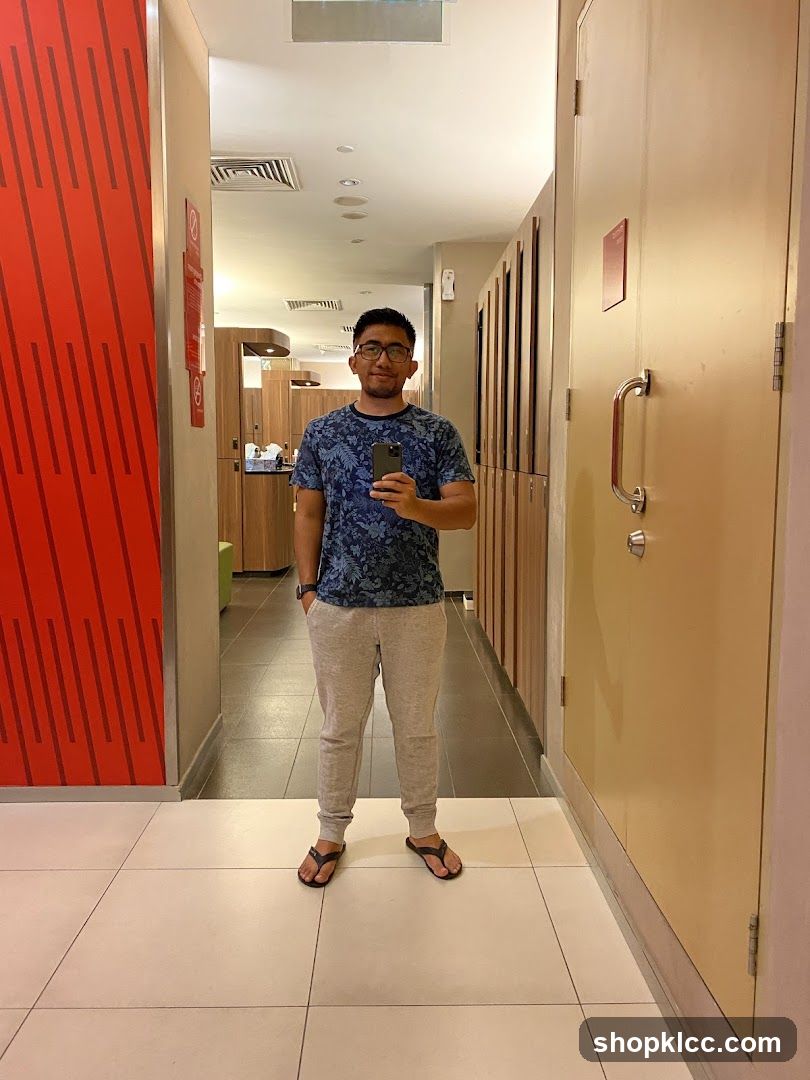 Man in Locker Room