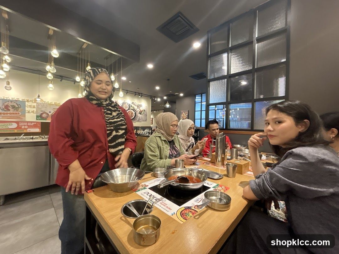 Diners at a Korean Restaurant