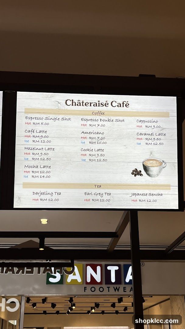 Châteraisé Café Menu