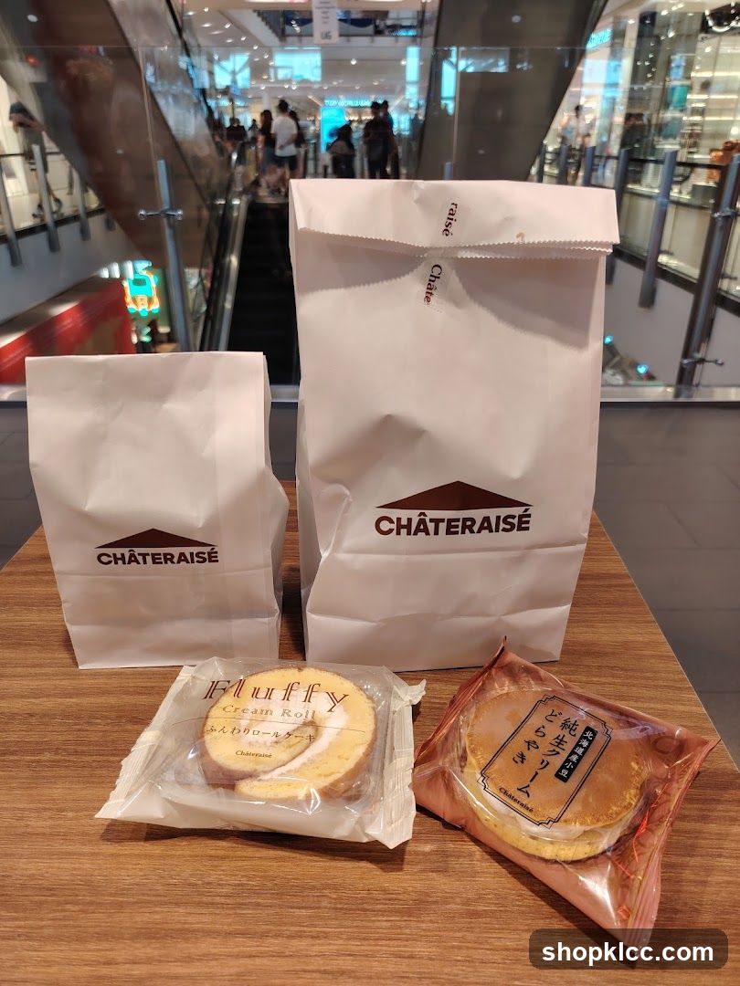 Chateraise pastries and bags