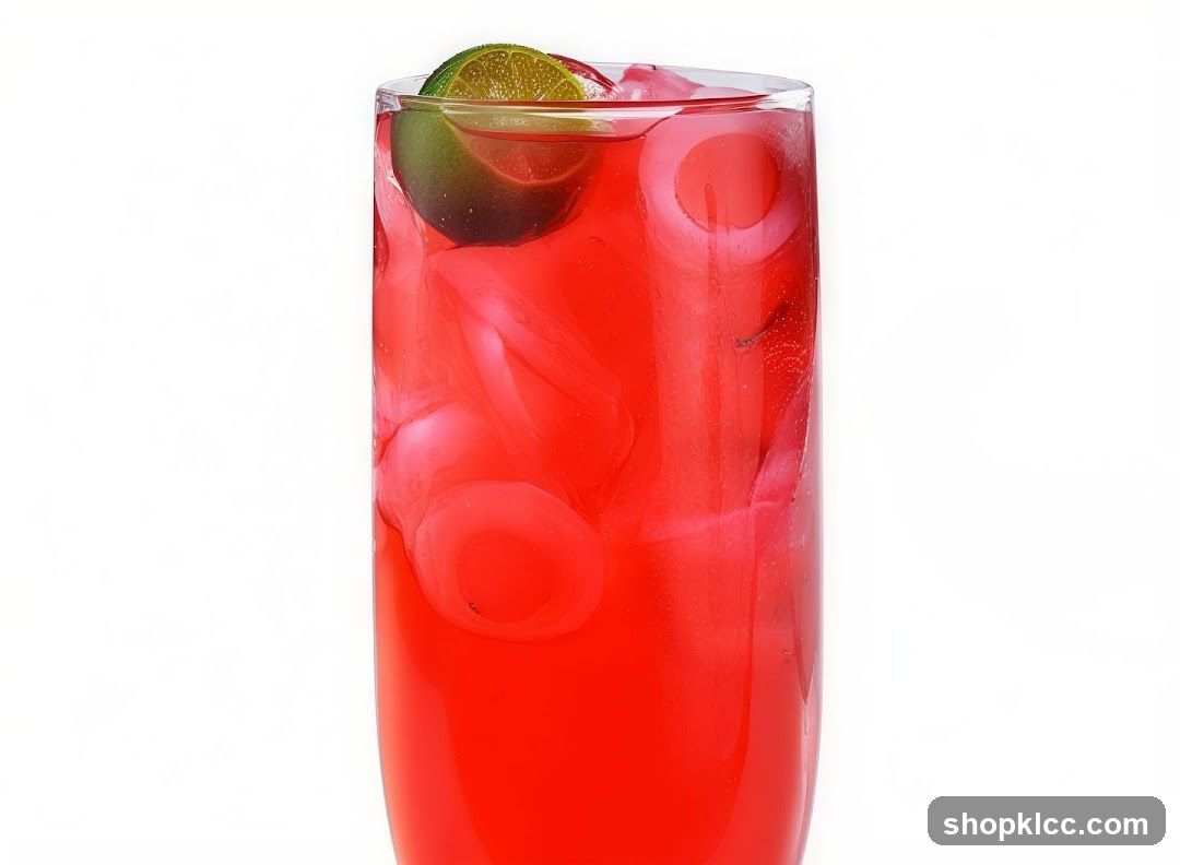 Red Drink with Lime
