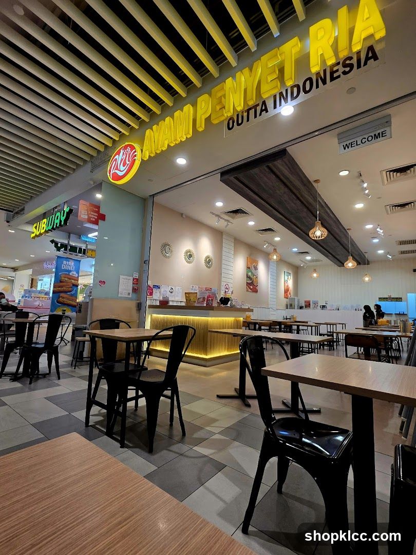 Restaurant Interior with Signage
