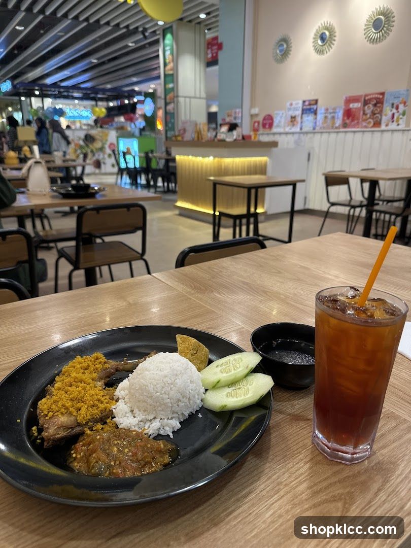 Fried Chicken Meal with Iced Tea
