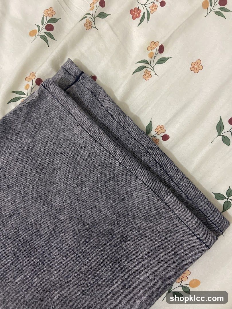 Folded Garment on Floral Fabric