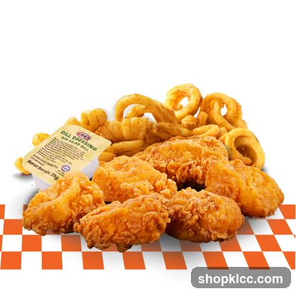 Fried Chicken and Curly Fries