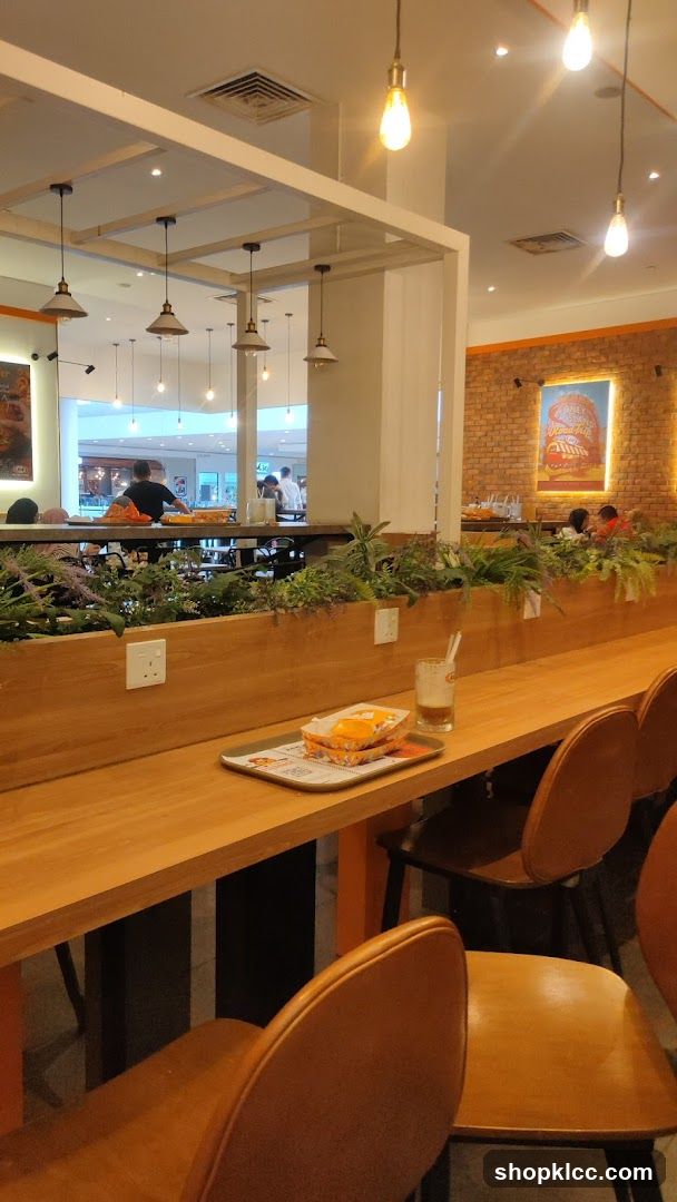 Restaurant Interior with Food Tray
