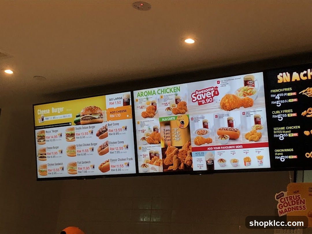 A&W Menu