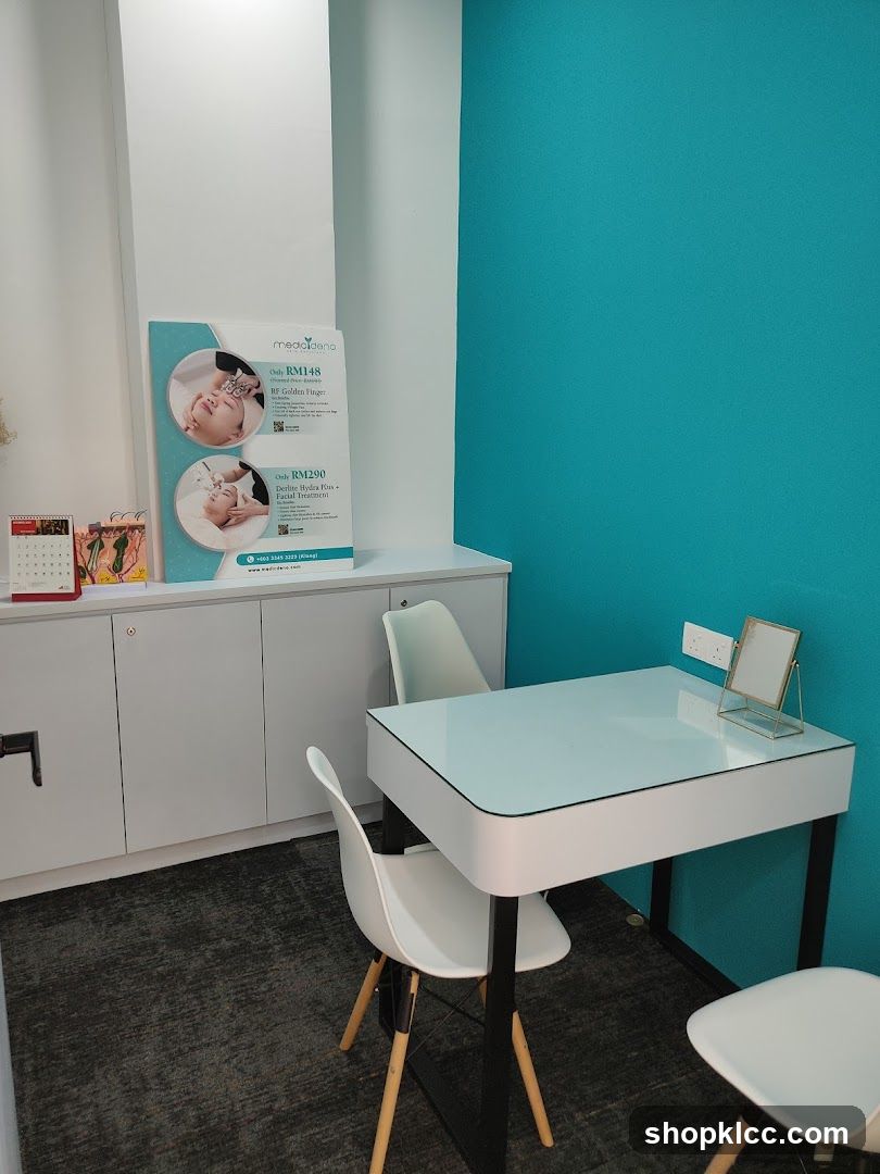 Treatment Room with Promotional Poster