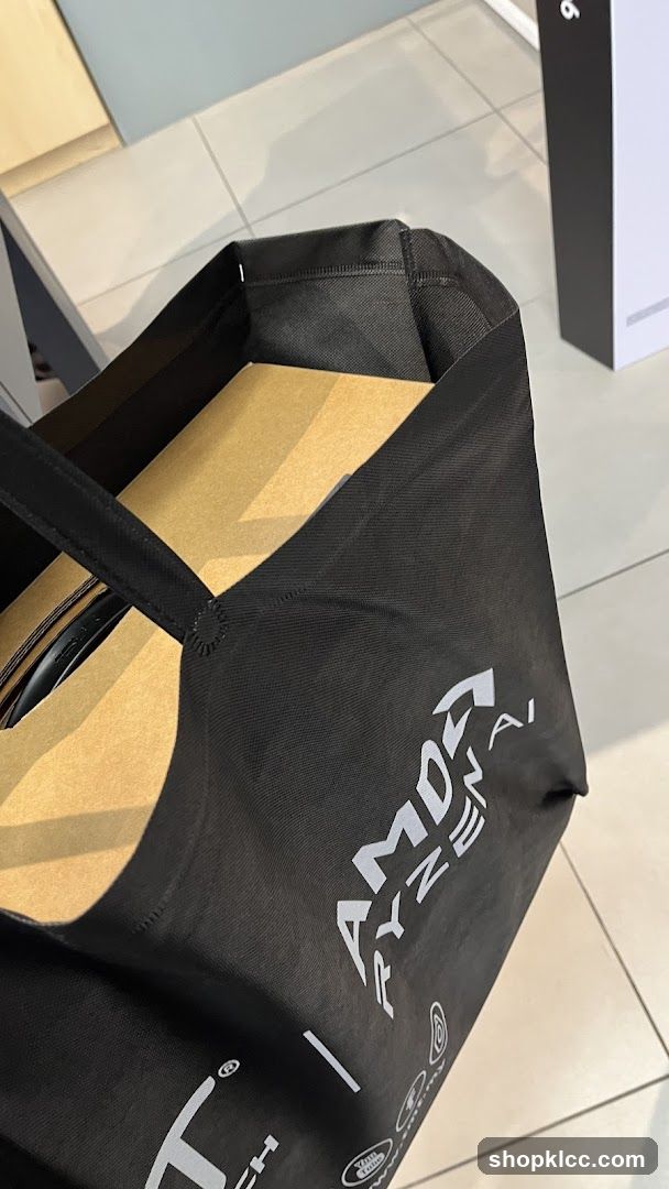 Black Tote Bag with AMD Ryzen Logo
