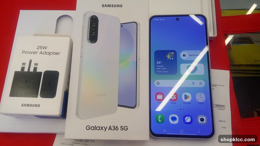 Samsung Galaxy A36 5G with Accessories
