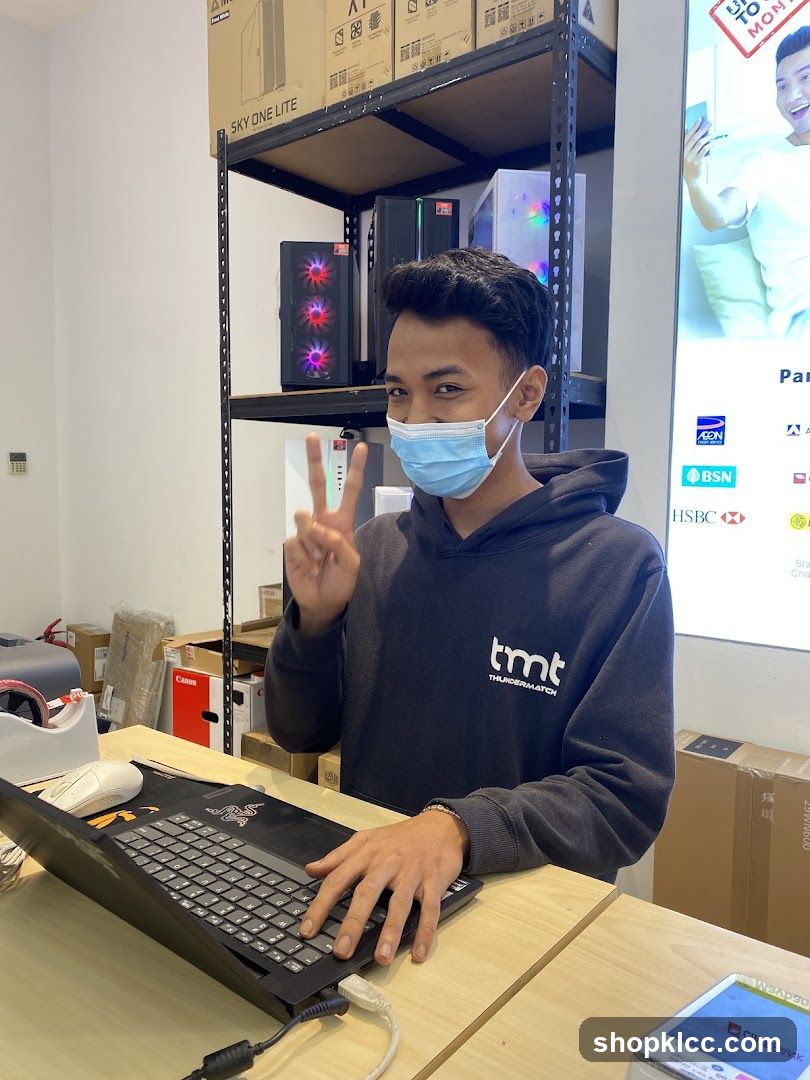 Man at Computer Store