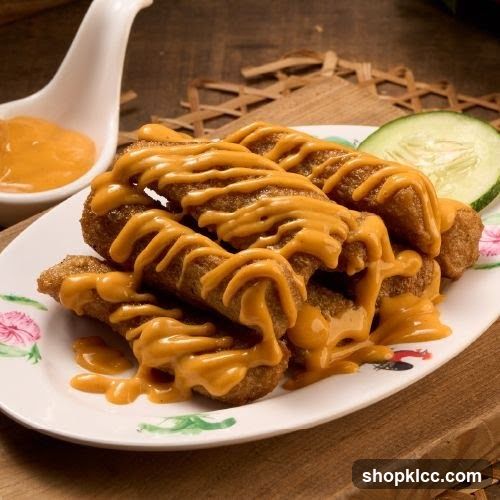 Fried Fish Sticks with Cheese Sauce
