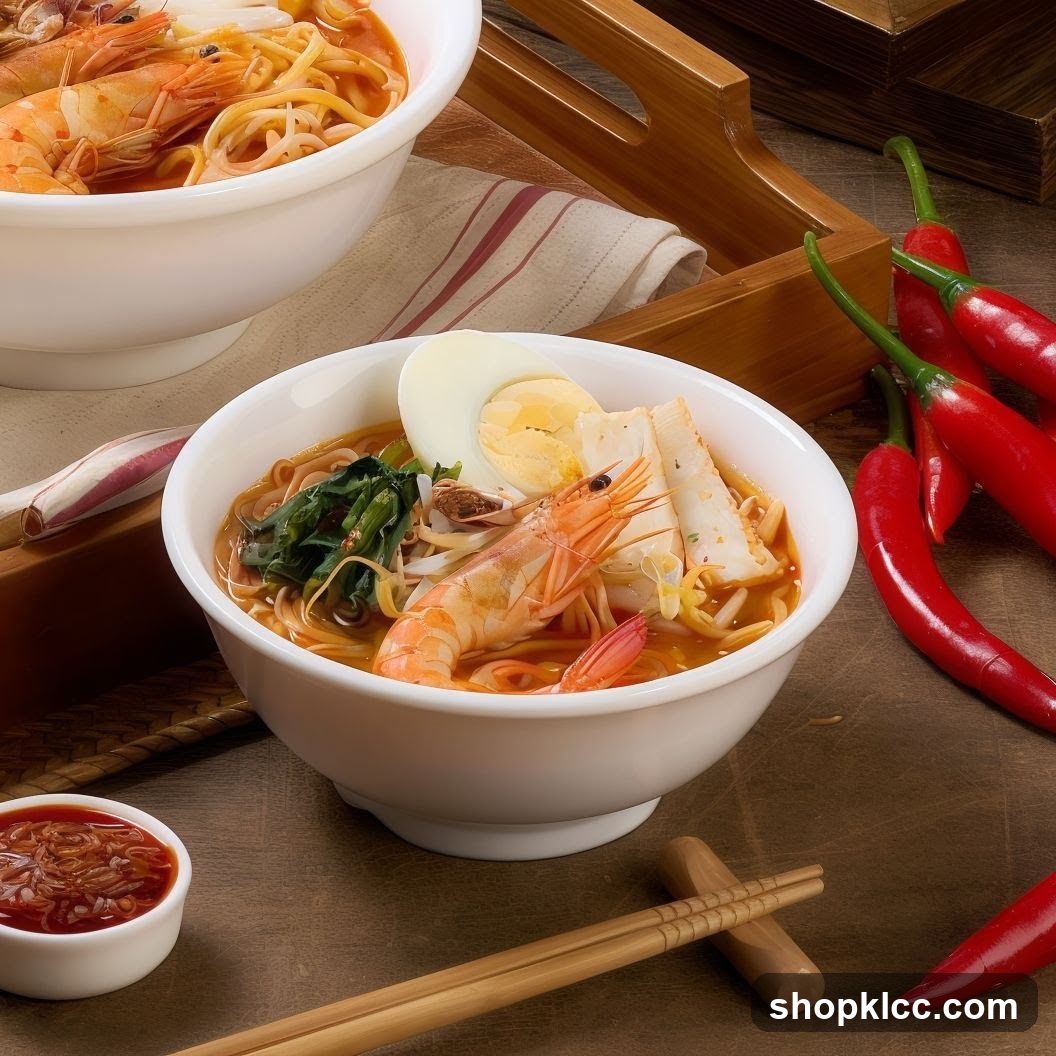 Laksa with Shrimp and Egg