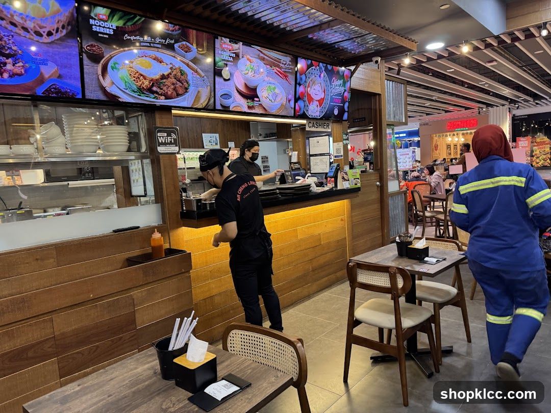 Restaurant Interior with Staff and Diners