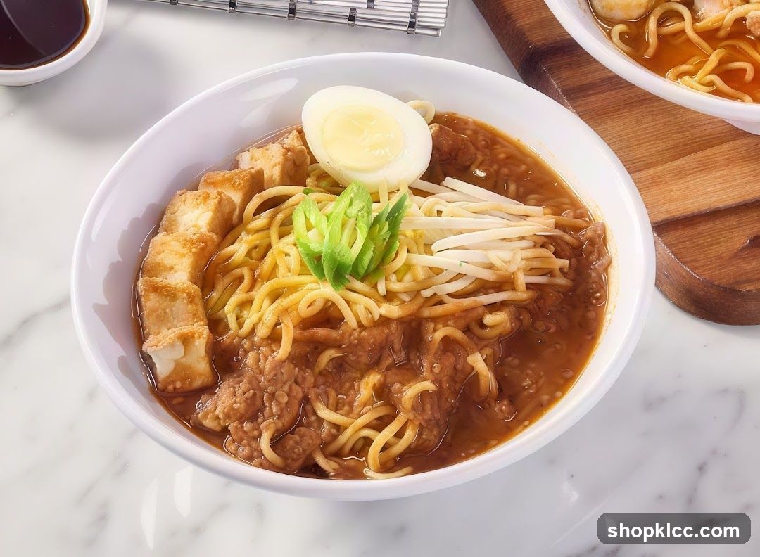 Noodle Soup with Tofu and Egg