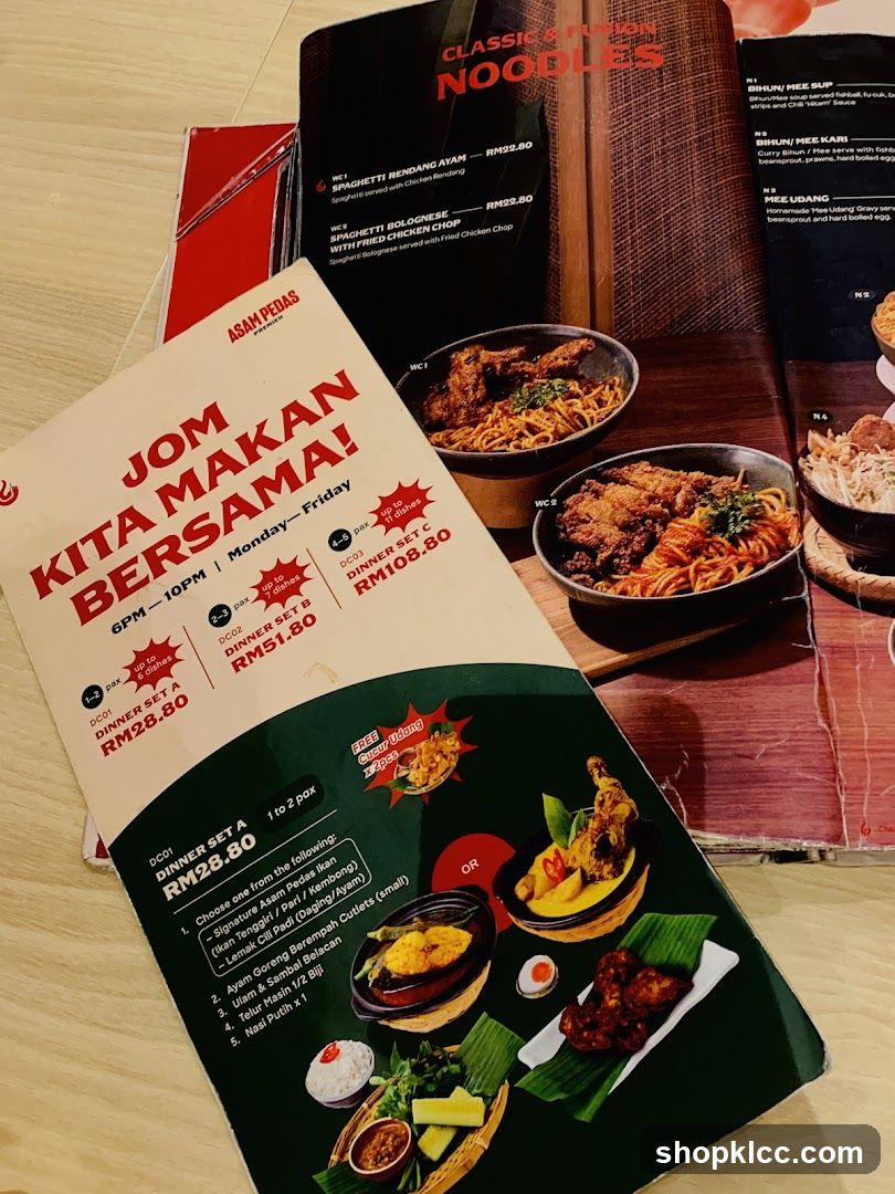 ASAM PEDAS PREMIER Menu