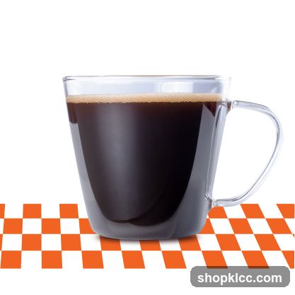 Coffee in a glass mug