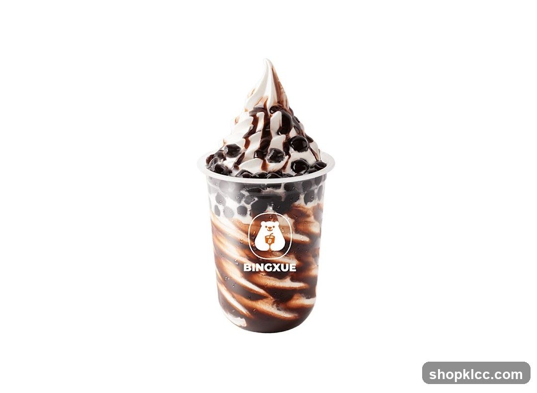 Chocolate Bubble Tea Soft Serve