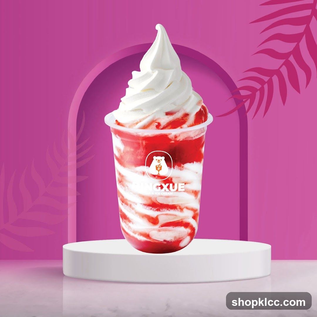 Strawberry Soft Serve Ice Cream