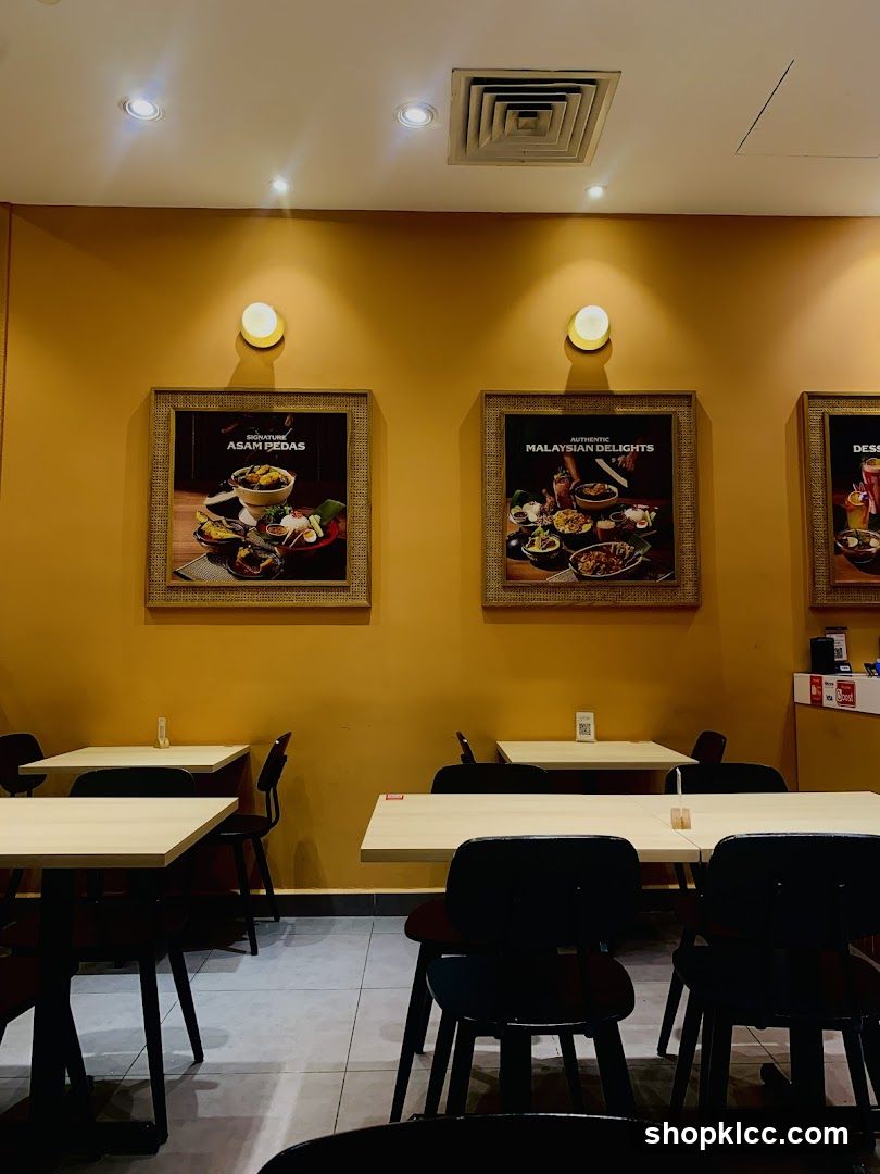 Restaurant Interior with Malaysian Food Posters