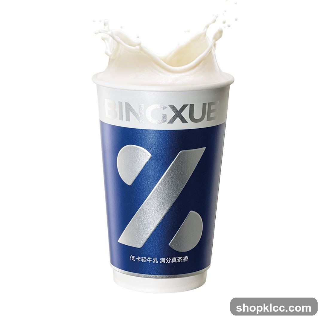 Bingxue cup with milk splash