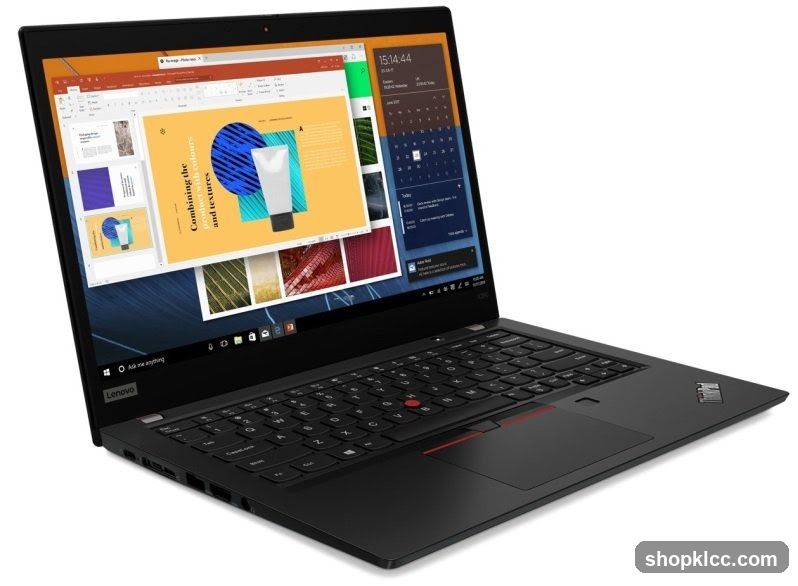 Lenovo Laptop Displaying Presentation Software
