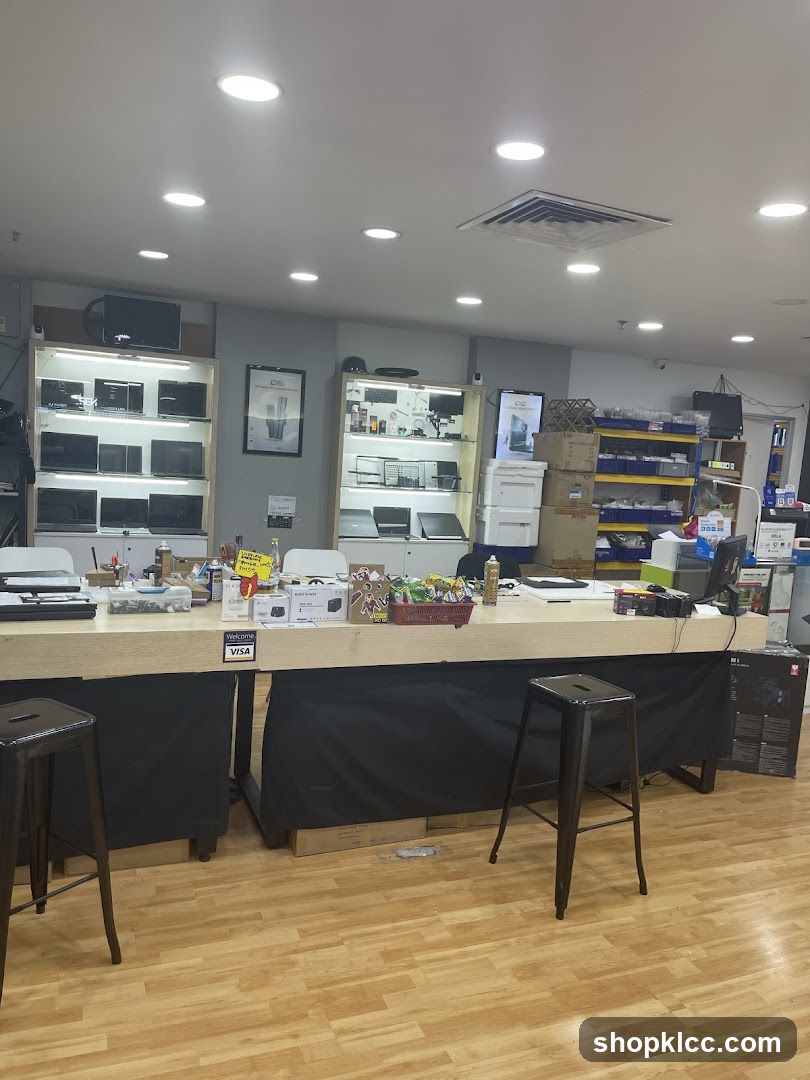 Computer store counter