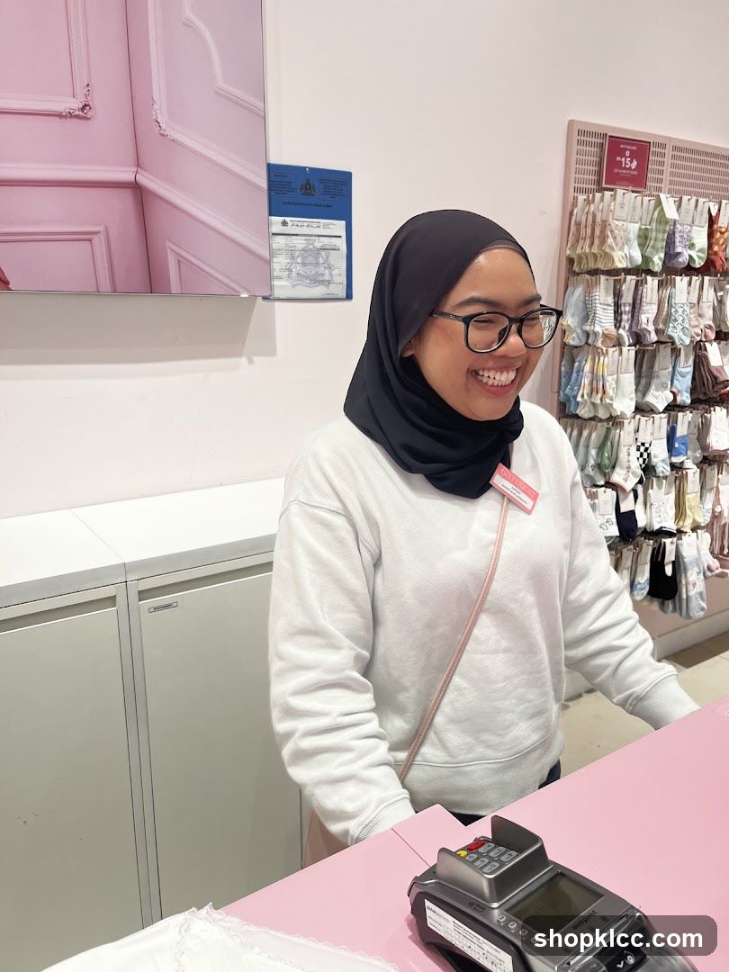 Cashier at counter