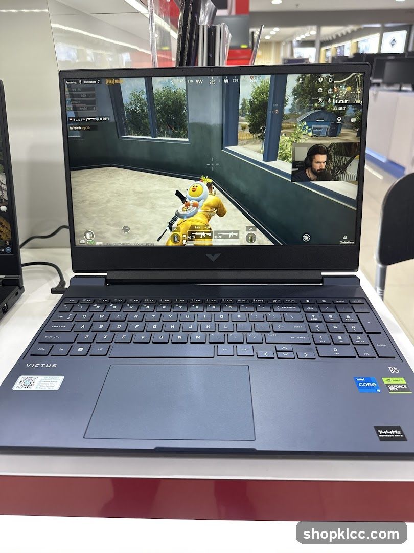 Gaming Laptop Displaying PUBG